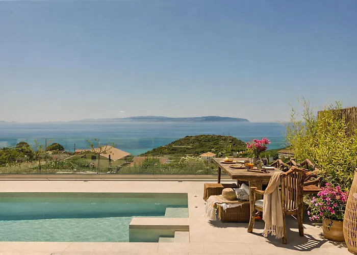Hilaritas Sea View In Kefalonia With Private Pool And Jacuzzi بيت للعطل Ratzaklíon