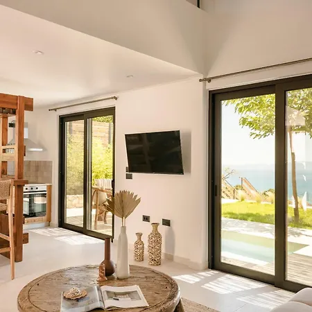 Hilaritas Sea View In Kefalonia With Private Pool And Jacuzzi * Ratzaklíon